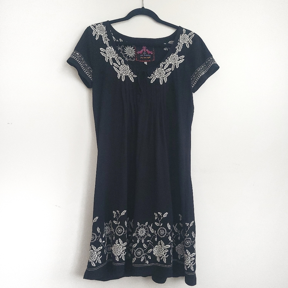 Johnny Was Floral Embroidered Boho Dress